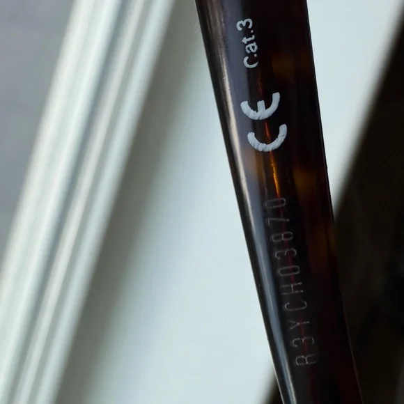 Balenciaga Black Sunglasses with Gold Detail - Picture 12 of 14